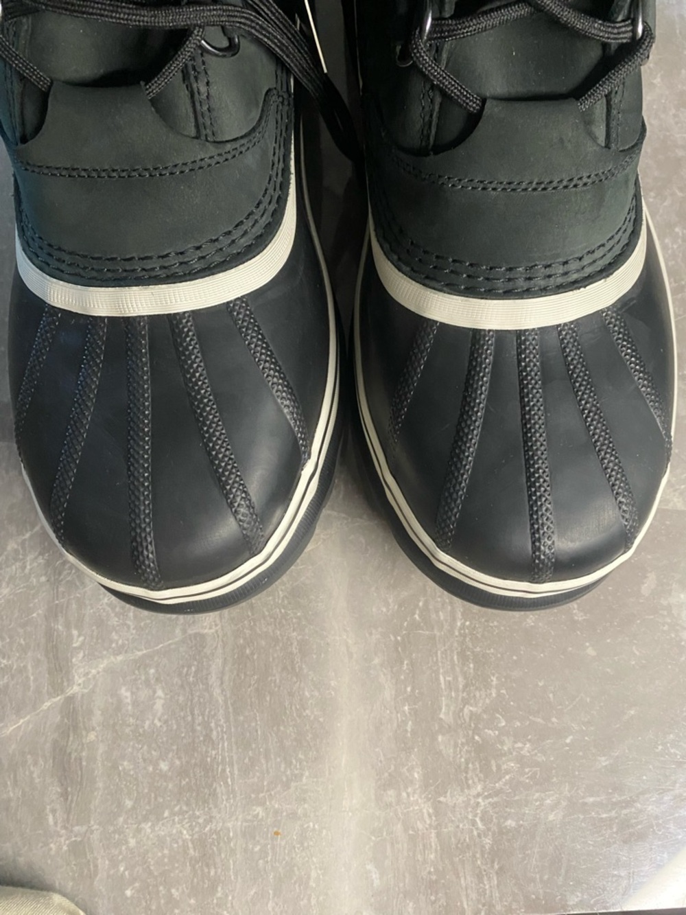 SOREL Caribou Waterproof Boot Insulated Black Dark Stone Natural Rubber Men's 13 - Picture 10 of 16